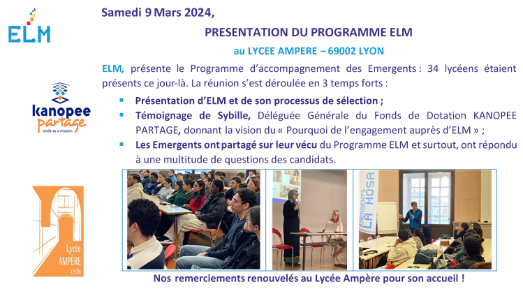 Découvrir le Programme ELM et adhérer !